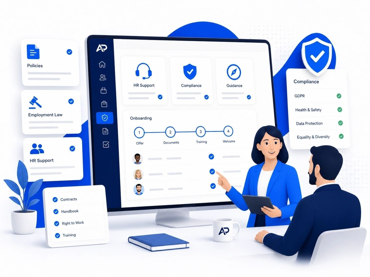 HR compliance and onboarding illustrated
